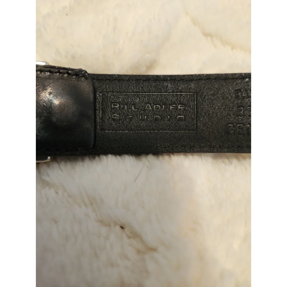 Bill Adler Leather Belt With Golfbag Design